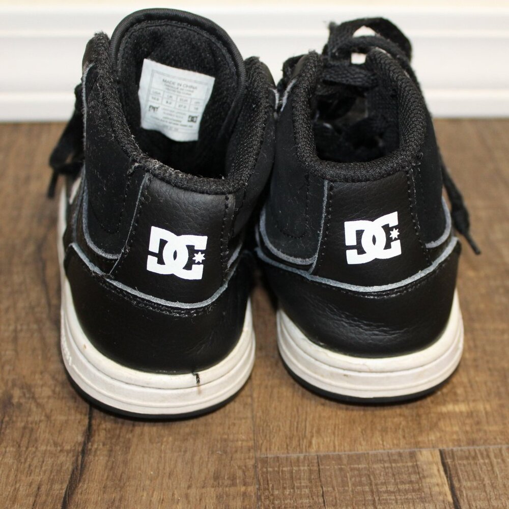 Black & White Hightop DC Toddler shoes size 10 - Picture 5 of 5